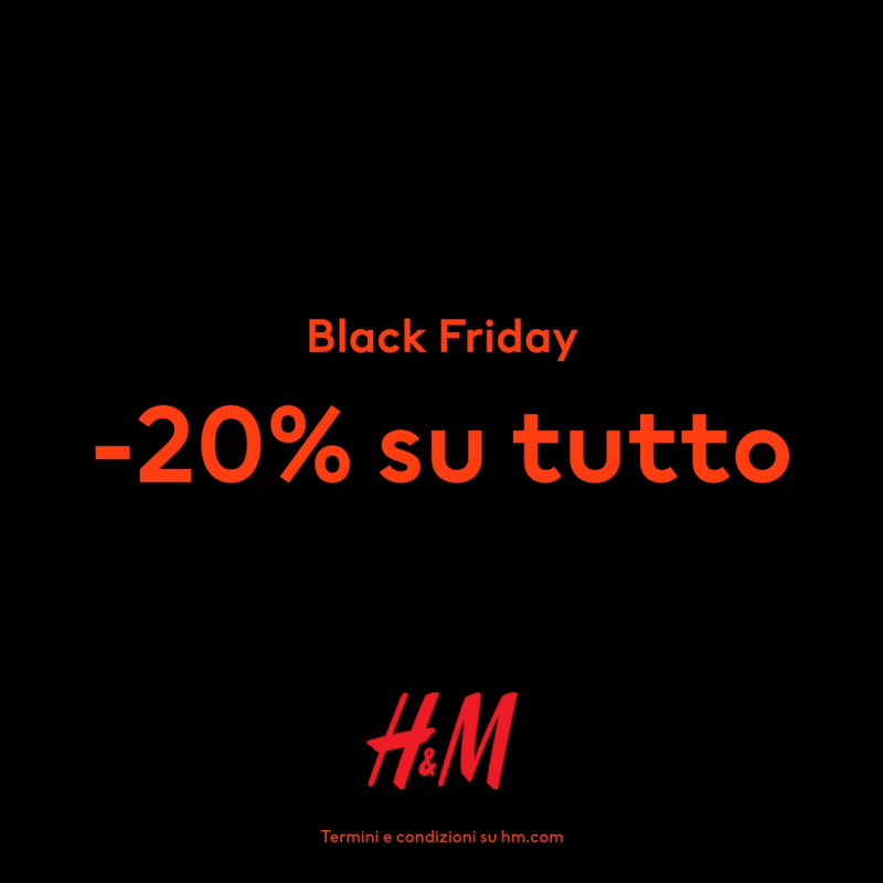 Anche da H&M è arrivato il Black Friday!